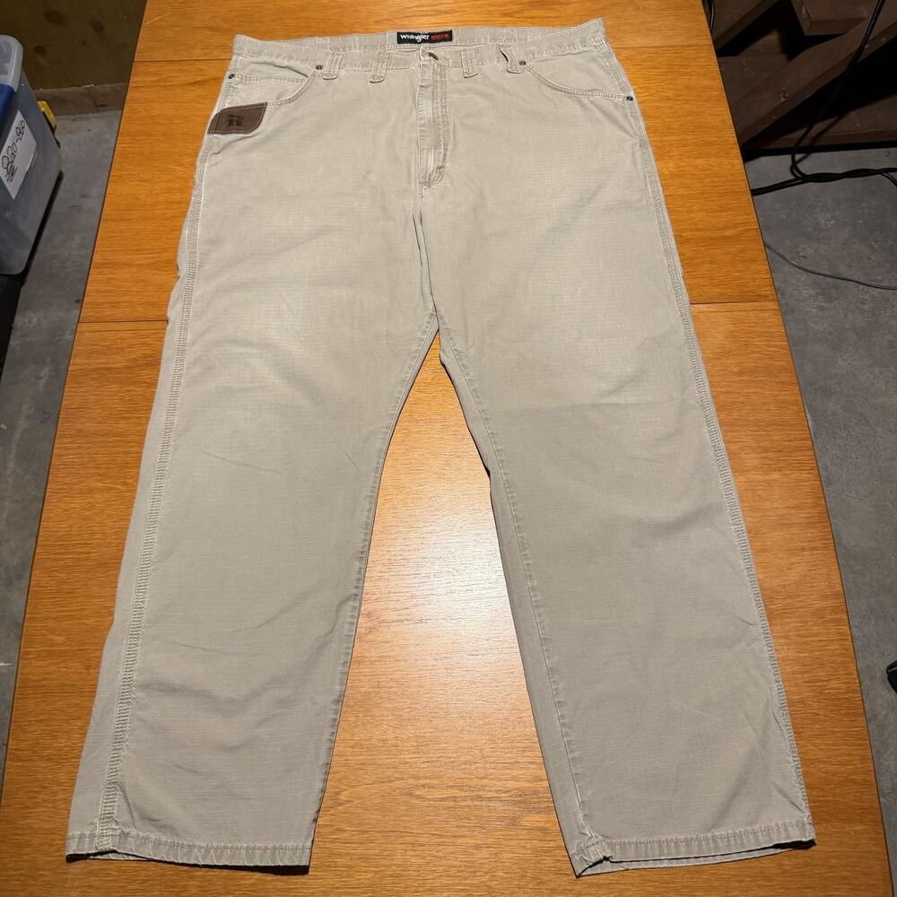 Wrangler Riggs Workwear Pants Men’s 44x32 Khaki Utility Carpenter Work Jeans